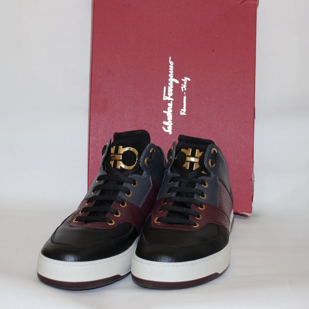 SALVATORE FERRAGAMO Monroe High Top Sneakers Size 10